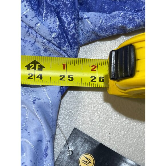 JM Collection Womens Jacquard Top Blue Lilac 3X Bohemian Style - Picture 4 of 9